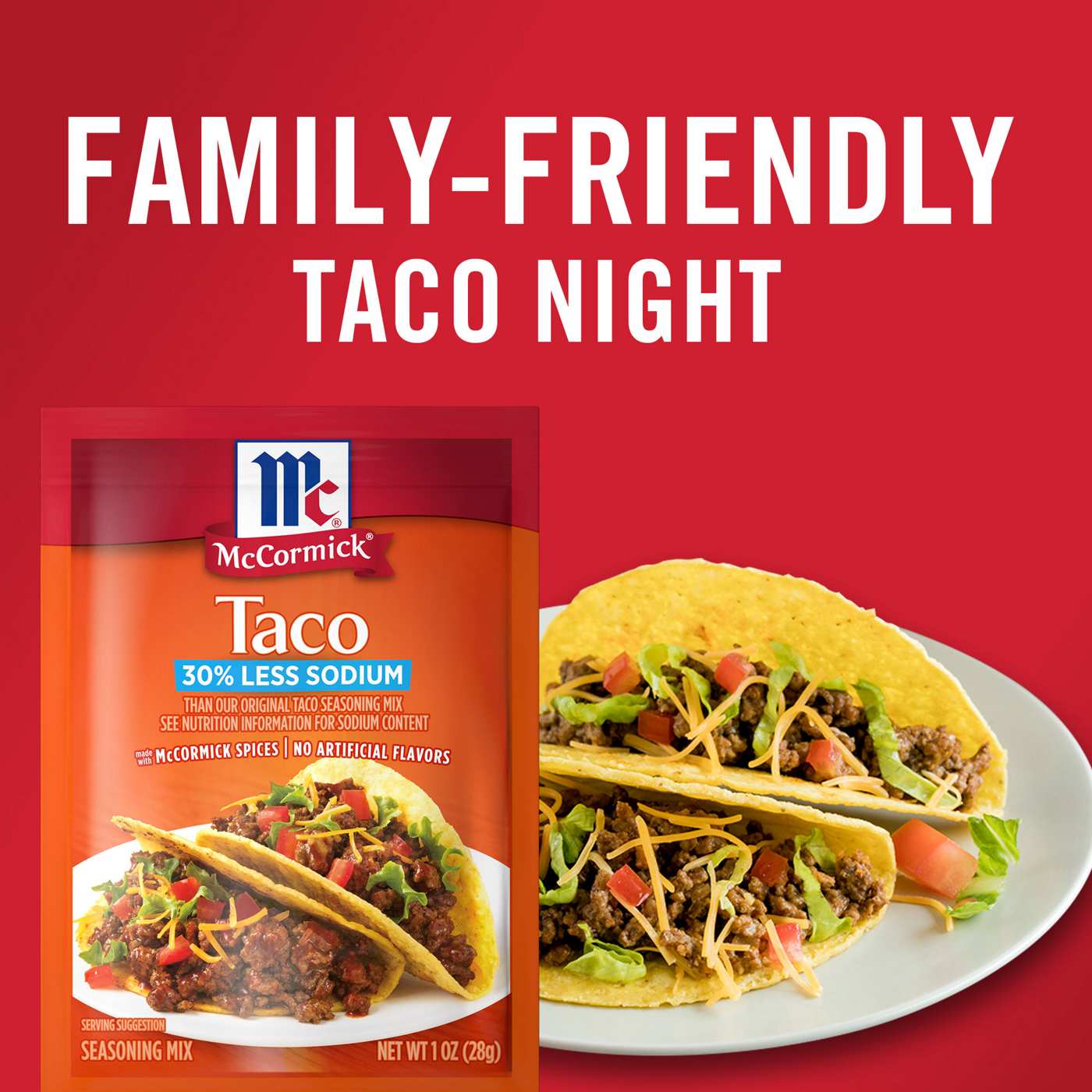 McCormick 30% Less Sodium Taco Seasoning Mix; image 2 of 8