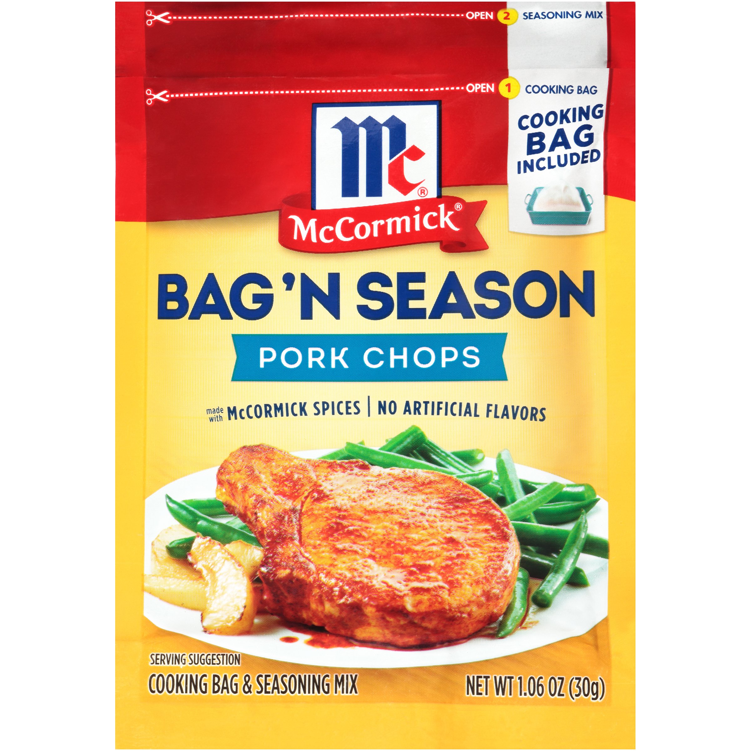 McCormick Bag 'N Season Pork Chops Cooking Bag & Seasoning Mix - Shop  Spices & Seasonings at H-E-B