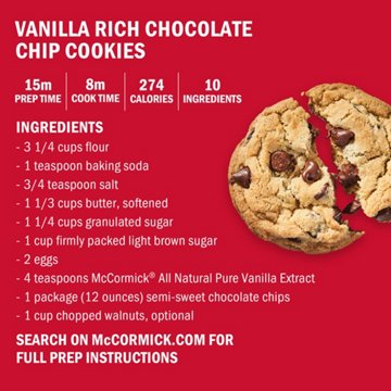 McCormick All Natural Pure Vanilla Extract, 4 oz