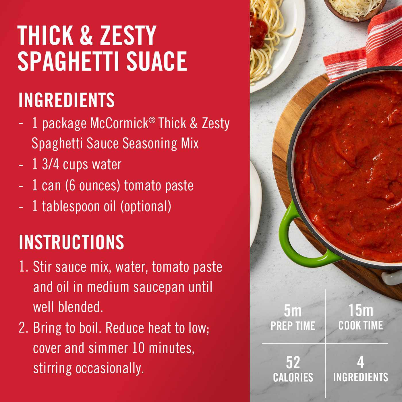 McCormick Thick And Zesty Spaghetti Sauce Seasoning Mix; image 6 of 8