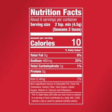 McCormick Mild Taco Seasoning Mix, 1 oz