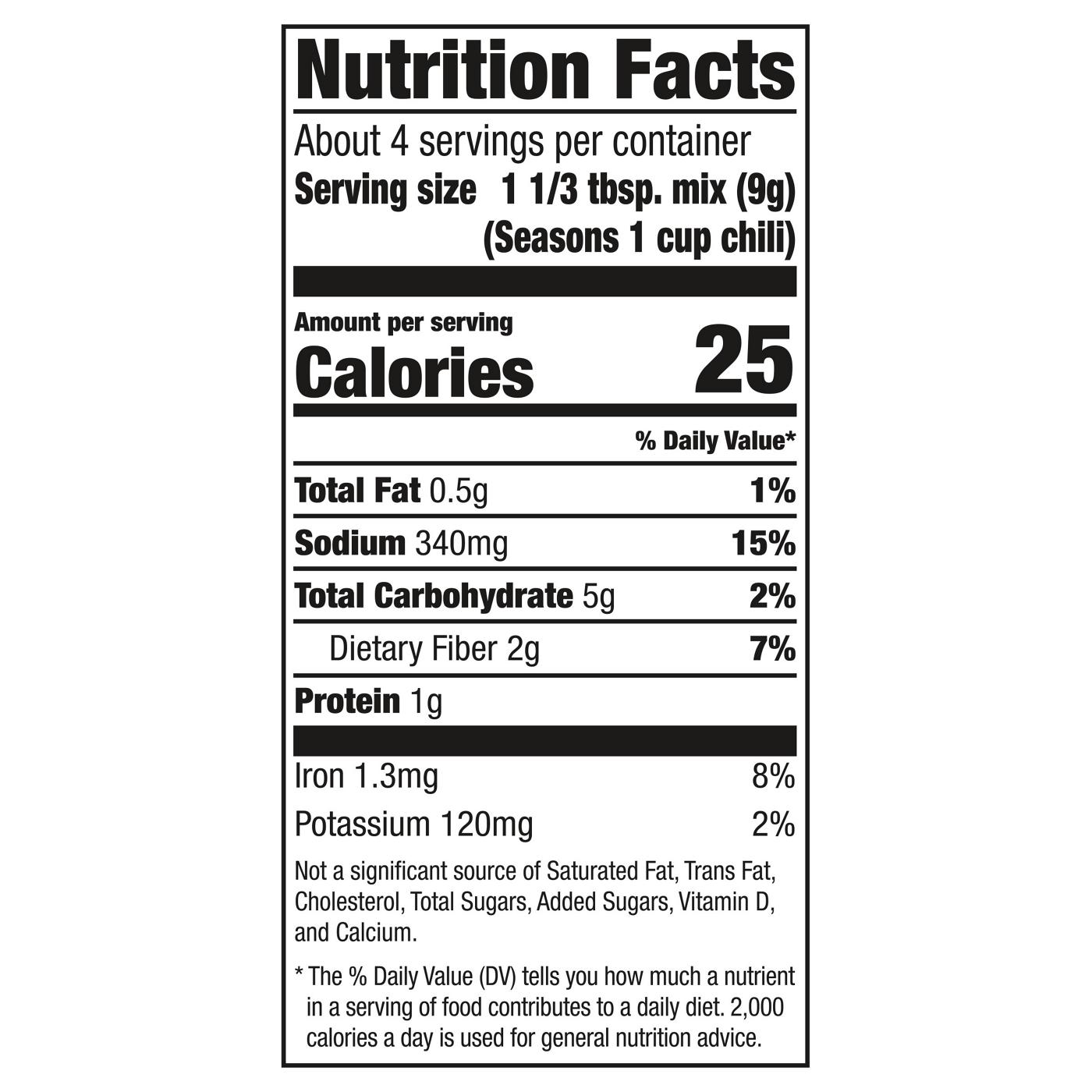 McCormick Chili Seasoning Mix; image 8 of 8