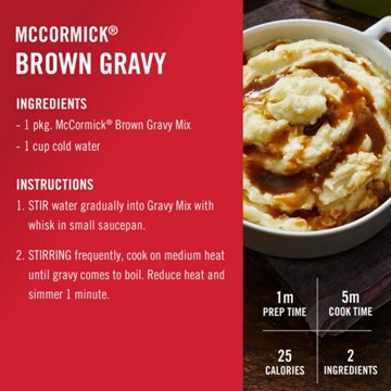 McCormick Brown Gravy Mix, 0.87 oz