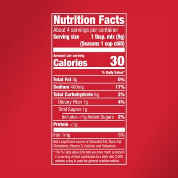 McCormick Mild Chili Seasoning Mix, 1.25 oz