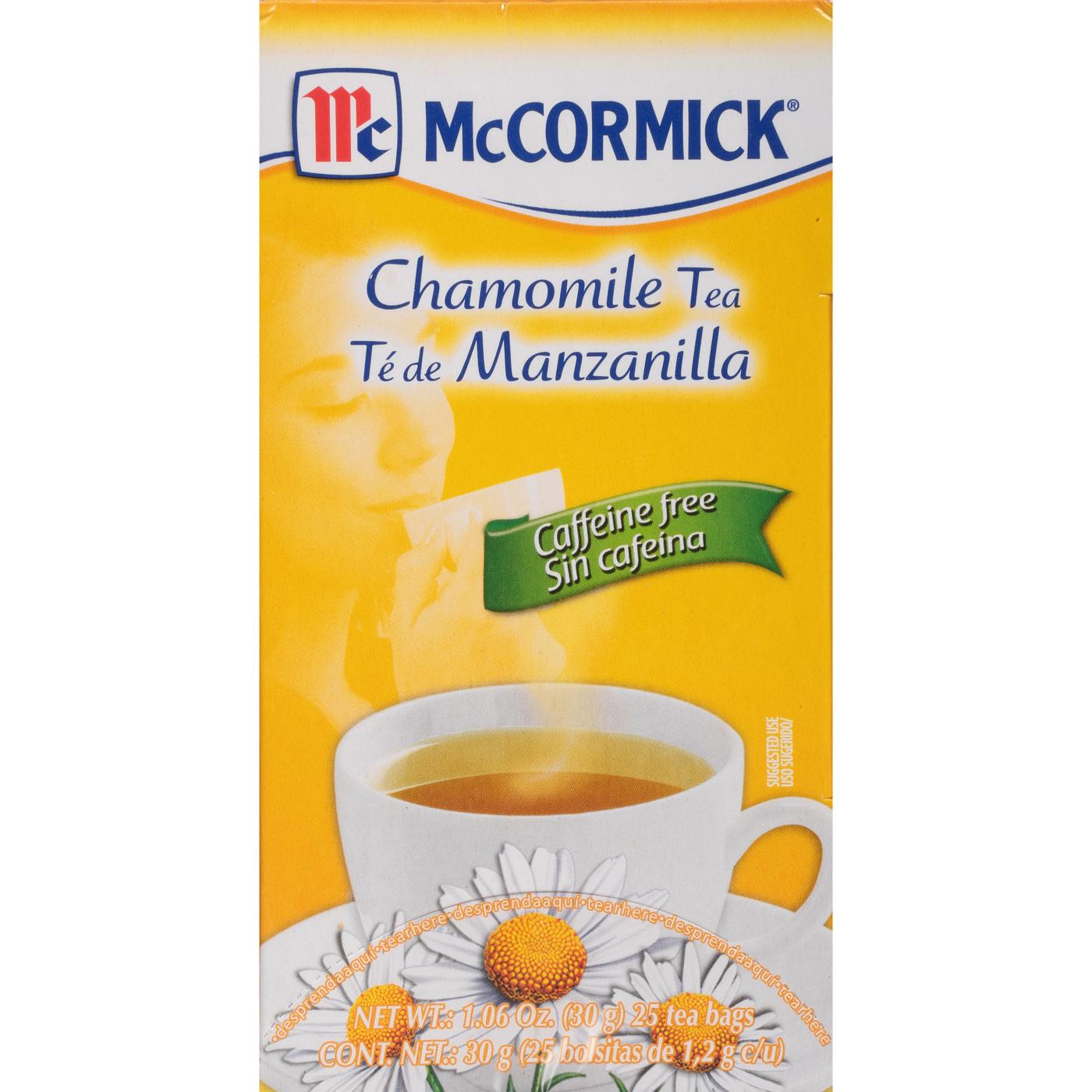 McCormick 25 Count Box Caffeine Free Chamomile Tea Bags; image 1 of 6