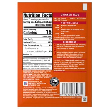 McCormick Chicken Taco Seasoning Mix, 1 oz