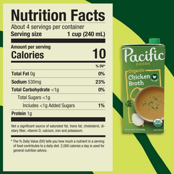 Pacific Foods Organic Free Range Chicken Broth, 32 oz