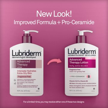Lubriderm Advanced Therapy Fragrance Free Lotion with Vitamin E, 16 oz