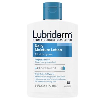 Lubriderm Daily Moisture Lotion + Pro-Ceramide - Unscented, 6 oz