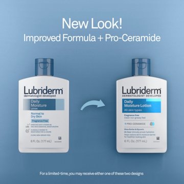 Lubriderm Daily Moisture Lotion + Pro-Ceramide - Unscented, 6 oz
