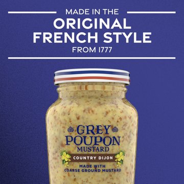 Grey Poupon Country Dijon Mustard, 8 oz