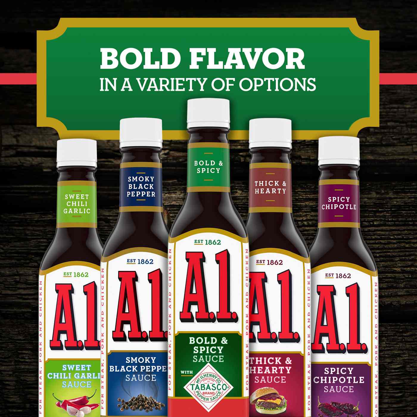 A1 Bold and Spicy Steak Sauce; image 2 of 6