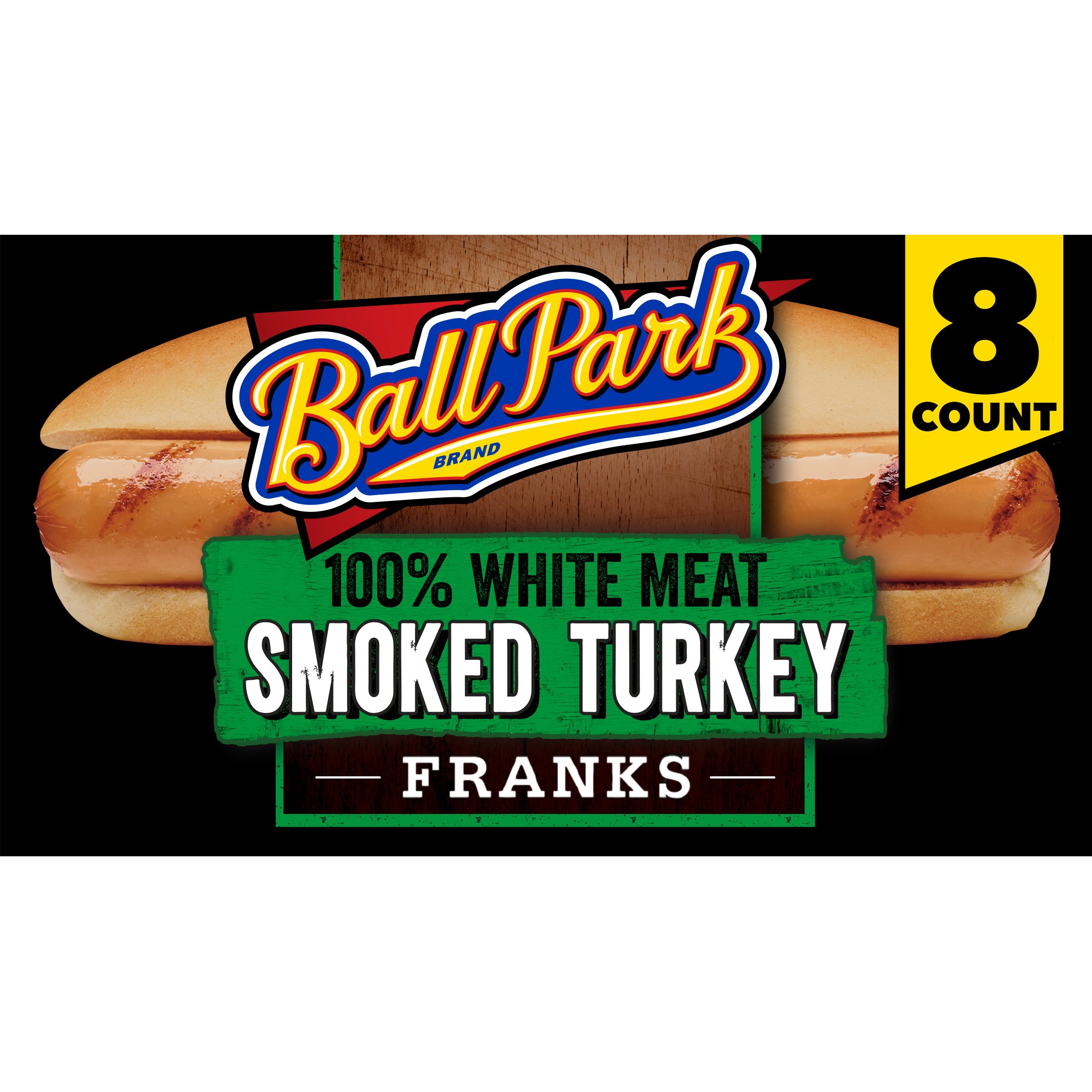 Ball Park Smoked White Meat Turkey Hot Dogs, Bunsize Length - Shop Hot