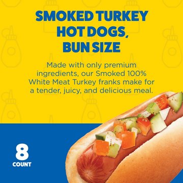 Ball Park Smoked White Meat Turkey Hot Dogs, 14 oz