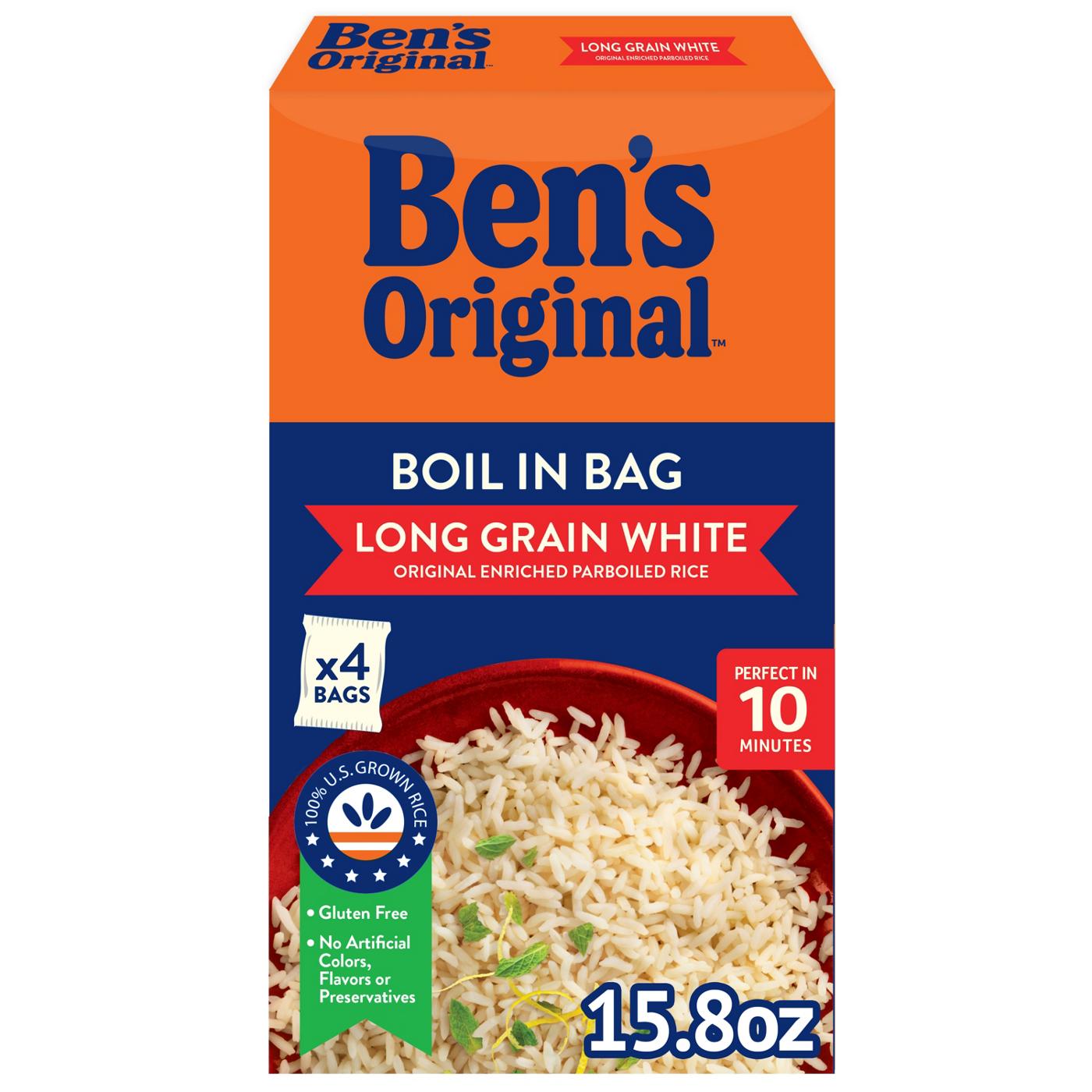Ben's Original Enriched Parboiled Long Grain White Boil in Bag Rice; image 1 of 7