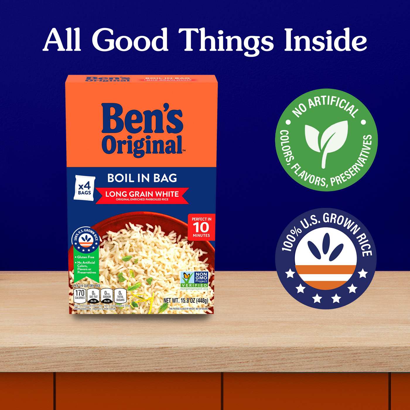 Ben's Original Enriched Parboiled Long Grain White Boil in Bag Rice ...
