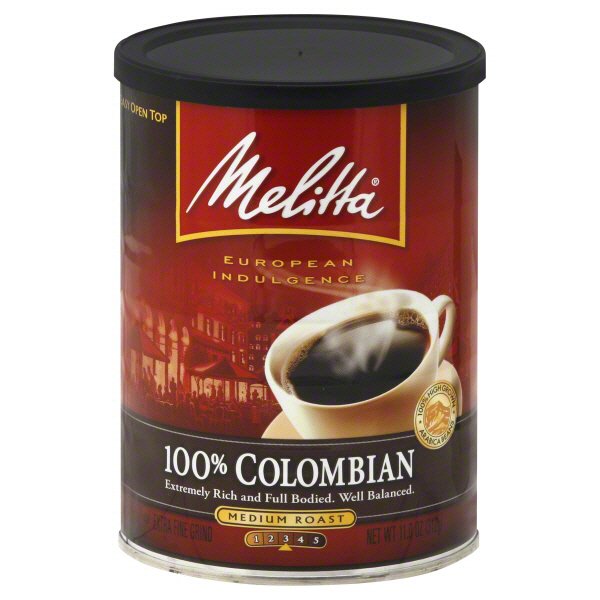 Melitta 100 Colombian Extra Fine Grind Medium Roast Coffee Shop