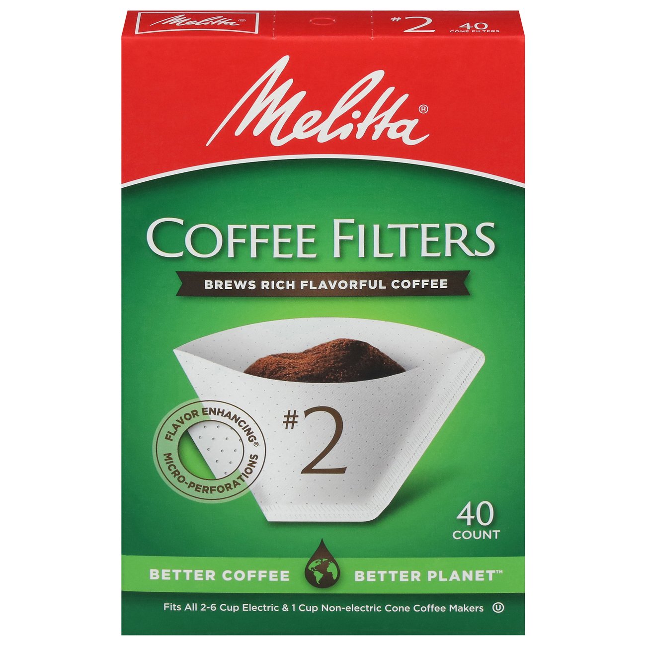 Melitta No. 2 Cone Coffee Filters White Shop Coffee Filters at HEB