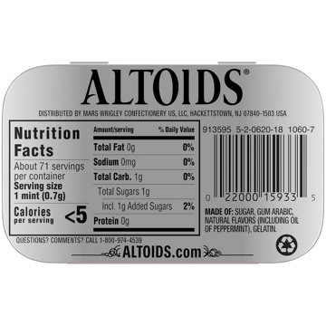 Altoids Classic Peppermint Breath Mints, 1.76 oz