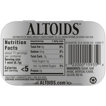 Altoids Cinnamon Breath Mints, 1.76 oz