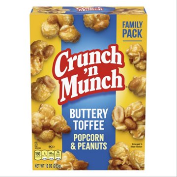 Crunch 'n Munch Buttery Toffee Popcorn & Peanuts, 10 oz
