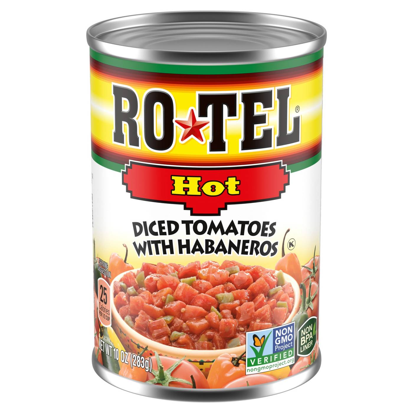 Ro-Tel Hot Diced Tomatoes With Habaneros; image 1 of 6