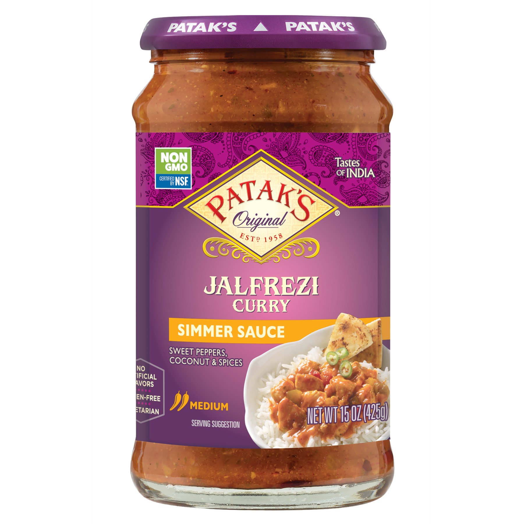 Patak's Medium Jalfrezi Curry Simmer Sauce Shop Sauces & Marinades at HEB