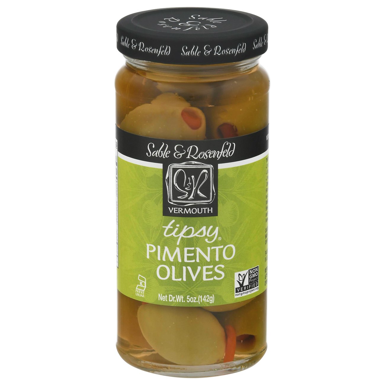 Sable & Rosenfeld Vermouth Tipsy Olives Stuffed with Pimento Paste