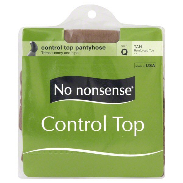 No Nonsense Control Top Pantyhose Reinforced Toe Tan Size Q Shop Socks & hose at HEB