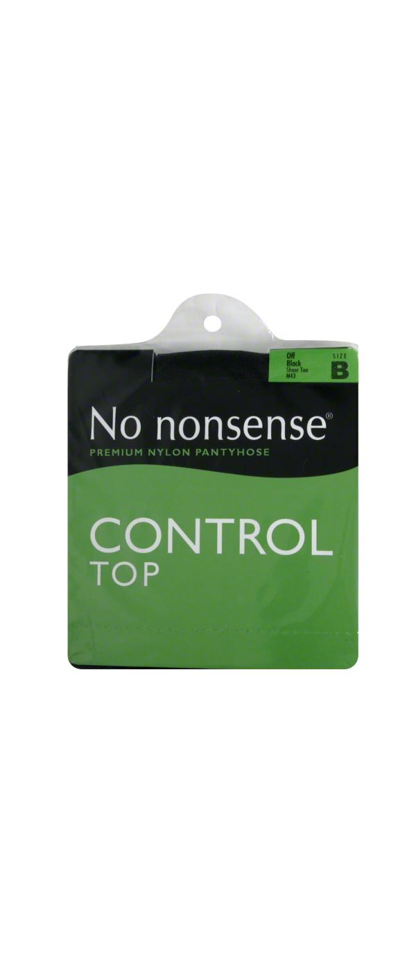 No Nonsense Control Top Pantyhose, Off Black Size B - Shop Socks & Hose at  H-E-B