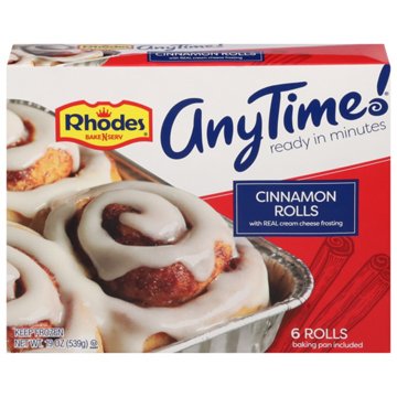 Rhodes Bake & Serve Cinnamon Rolls & Cream Cheese Frosting, 6 ct