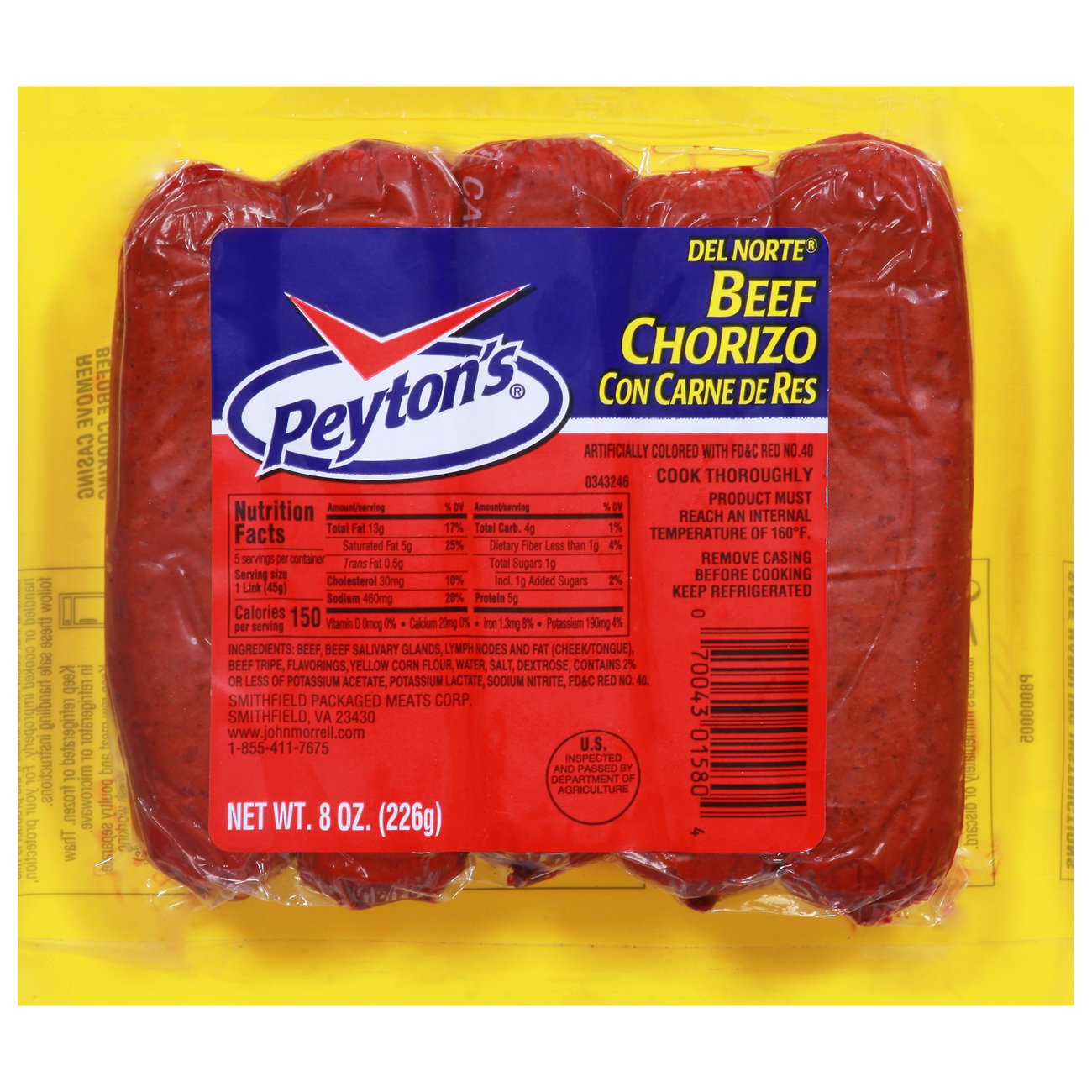 Peyton's Beef Chorizo - Shop Meat At H-E-B