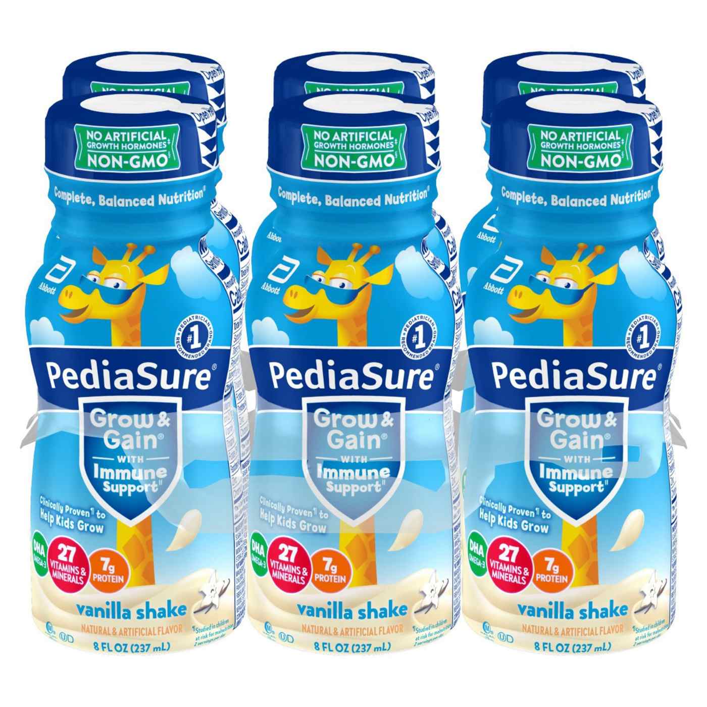 PediaSure Grow & Gain with Immune Support 7g Protein Shake for Kids - Vanilla, 8 oz Bottles; image 5 of 11