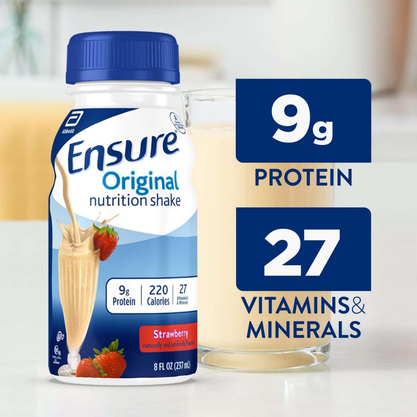 Ensure Original Nutrition Shakes 6 pk Bottles - Strawberry; image 4 of 11
