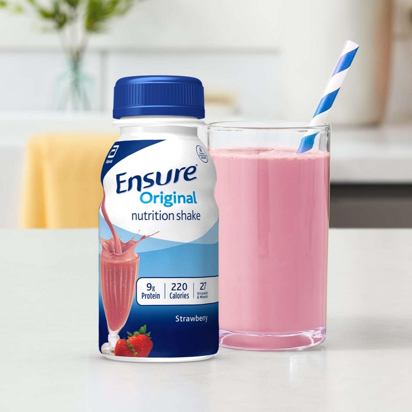 Ensure Original Nutrition Shake - Strawberry, 6 pk; image 9 of 10