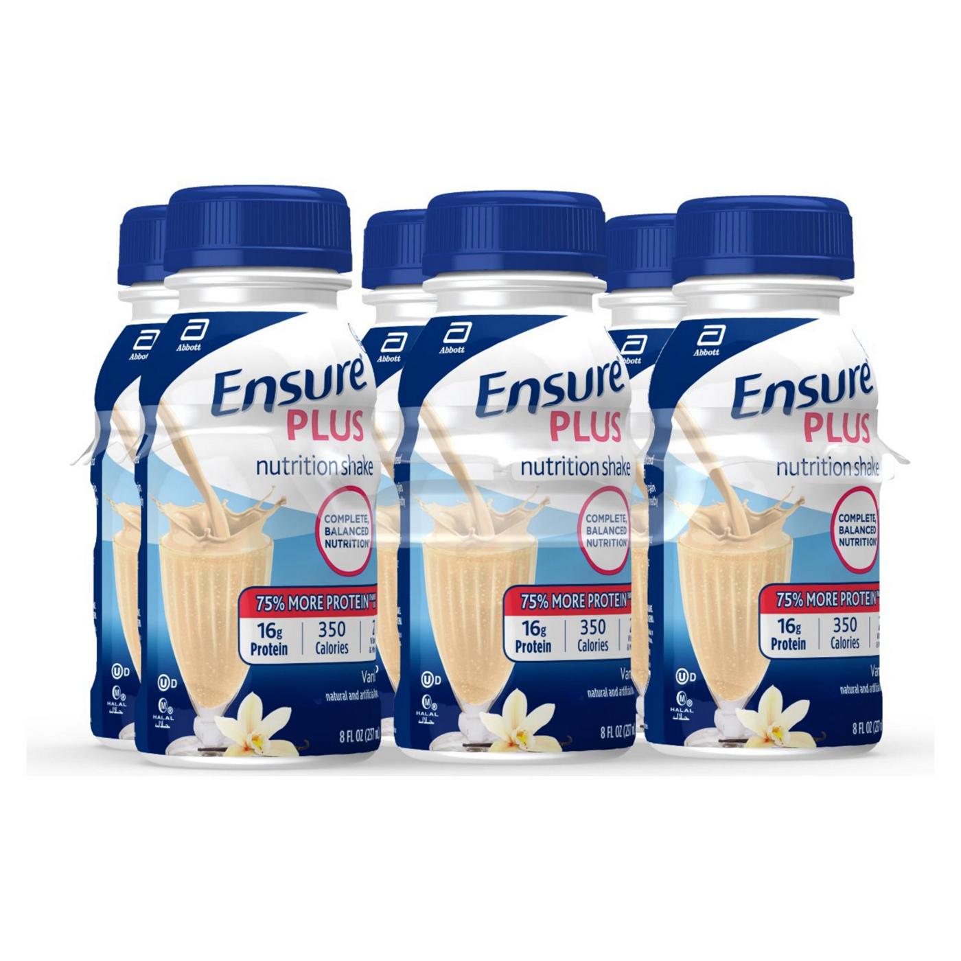 Ensure Plus Nutrition Shake Vanilla Ready-to-Drink 8 fl oz Bottles; image 7 of 11