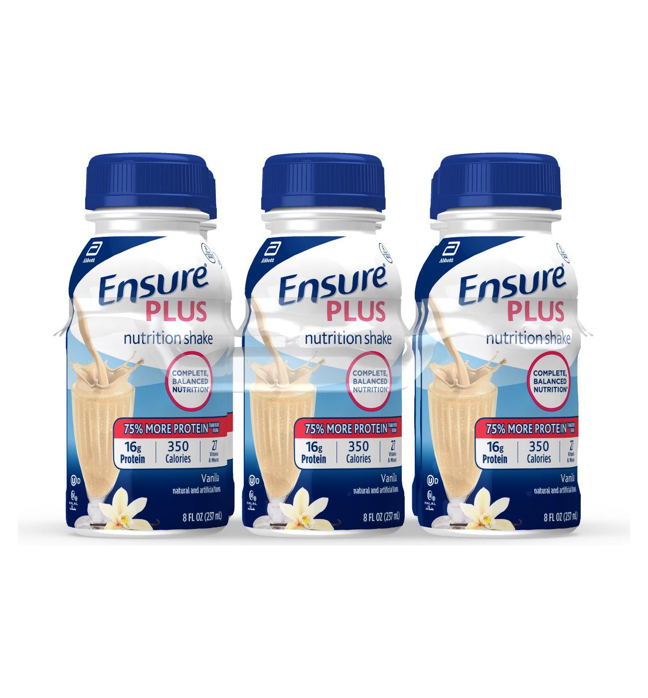 Ensure Plus Nutrition Shake Vanilla Ready-to-Drink 8 fl oz Bottles; image 11 of 11
