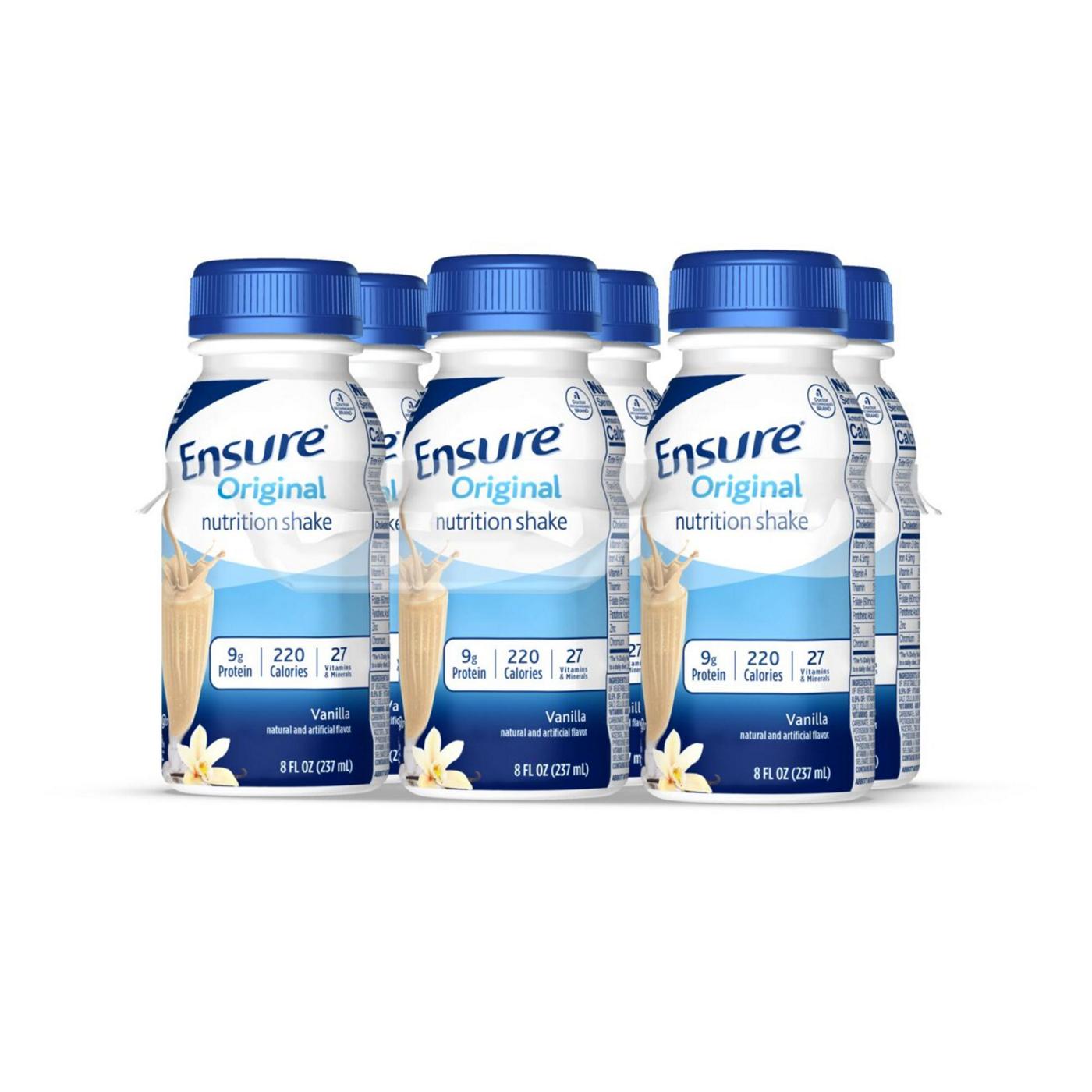 Ensure Original Nutrition Shakes 6 pk Bottles - Vanilla; image 4 of 10