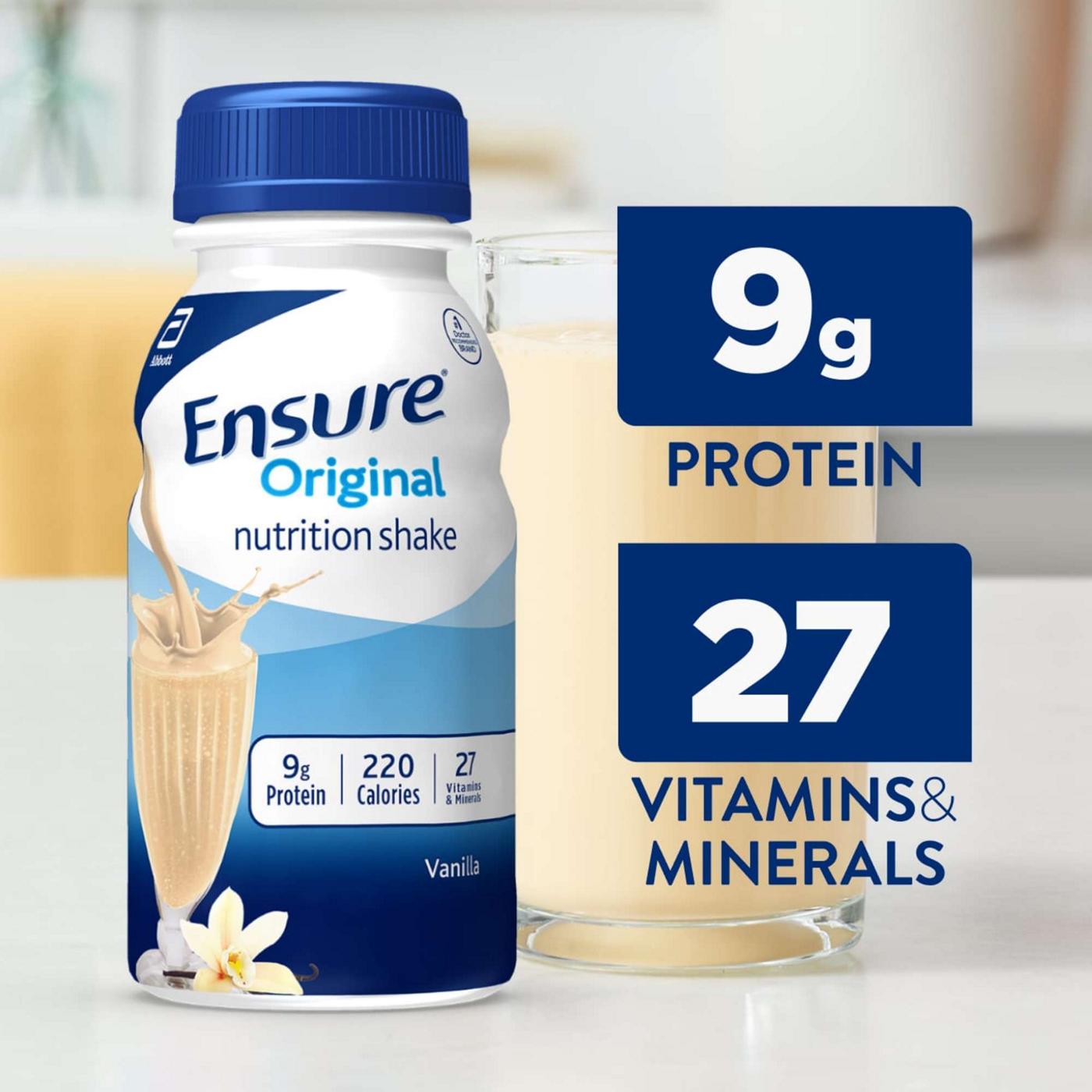 Ensure Original Nutrition Shakes 6 pk Bottles - Vanilla; image 9 of 10