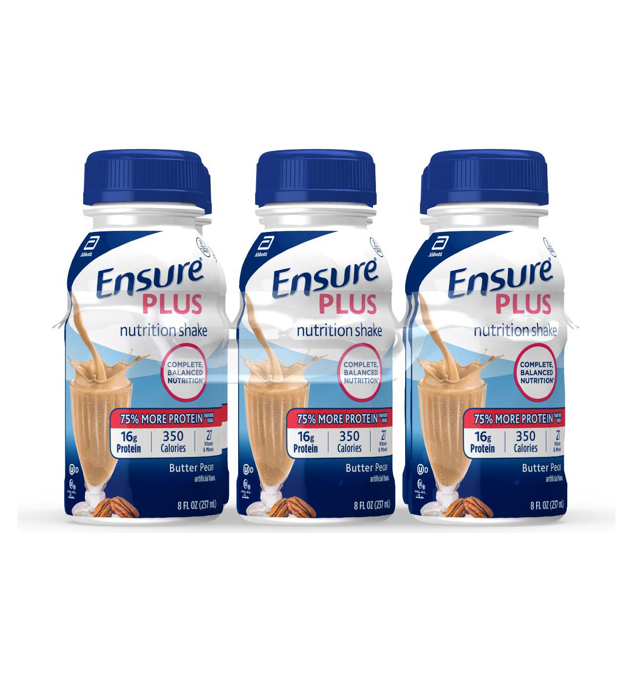 Ensure Plus Nutrition Shake Butter Pecan Ready-to-Drink 6 pk; image 1 of 9