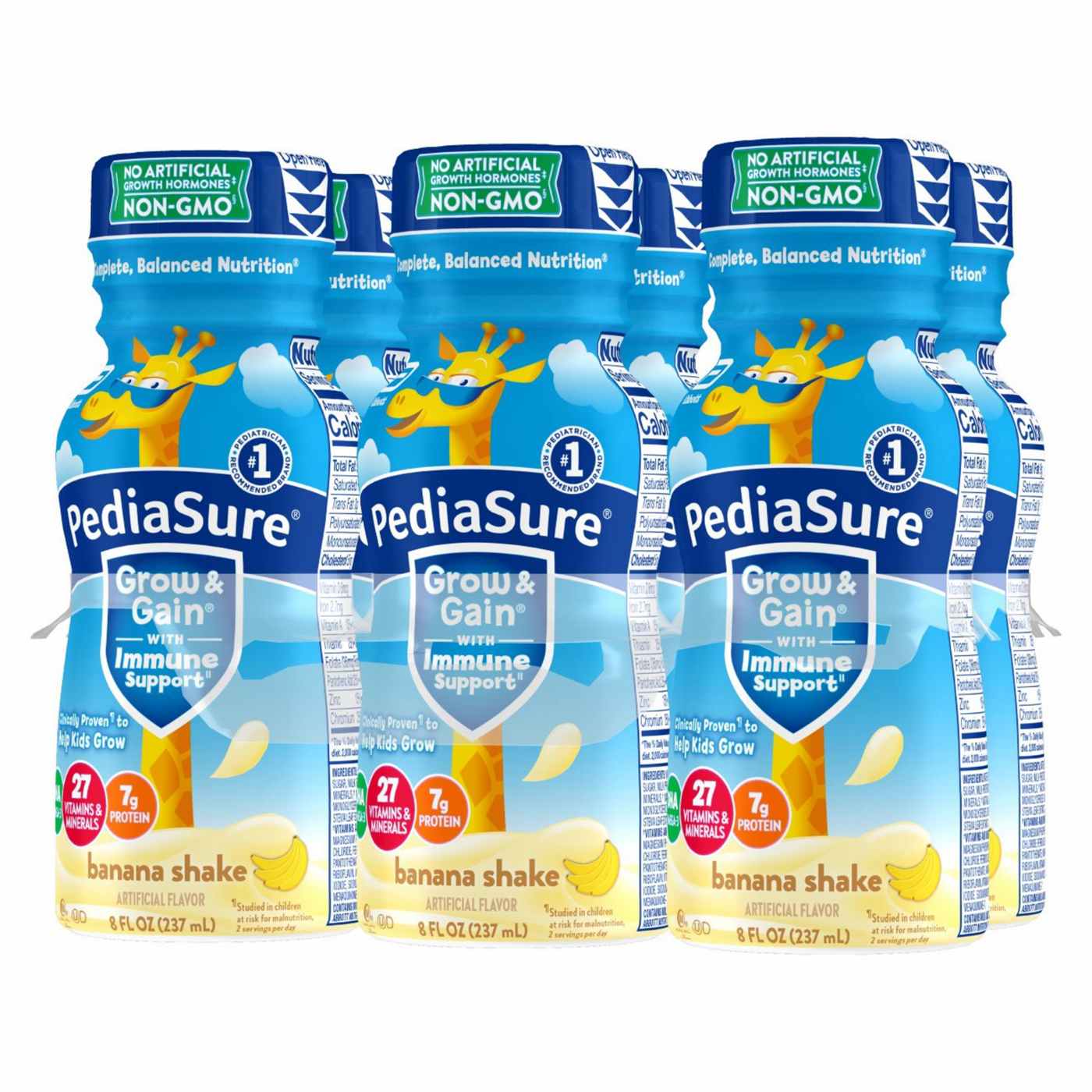PediaSure Grow & Gain with Immune Support 7g Protein Shake for Kids - Banana, 8 oz Bottles; image 10 of 11