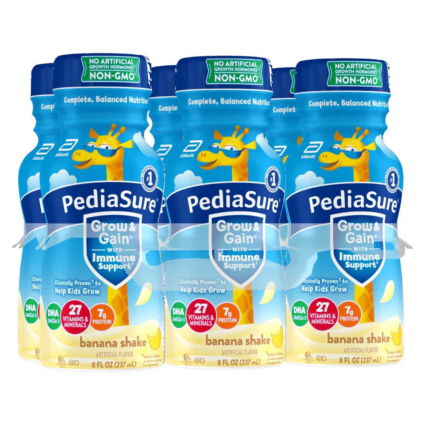 PediaSure Grow & Gain with Immune Support 7g Protein Shake for Kids - Banana, 8 oz Bottles; image 8 of 11