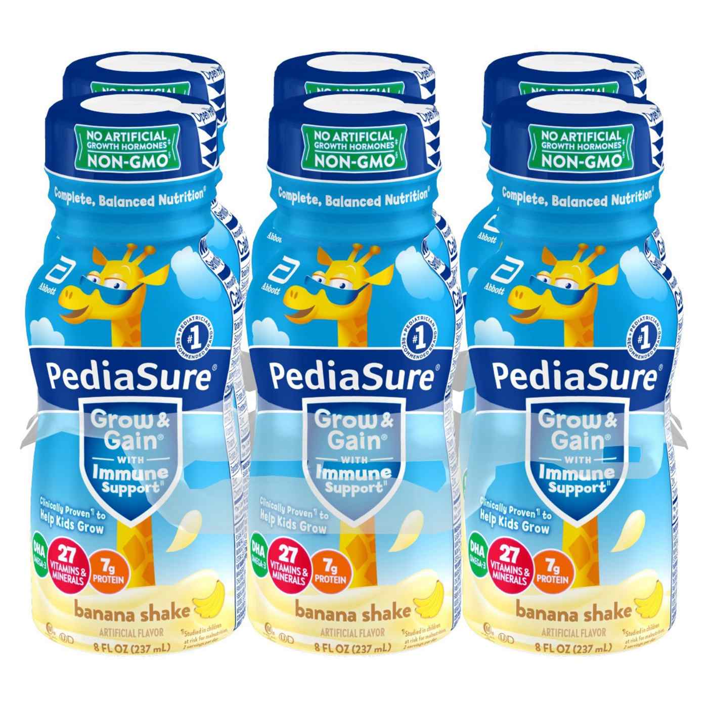 PediaSure Grow & Gain with Immune Support 7g Protein Shake for Kids - Banana, 8 oz Bottles; image 9 of 11