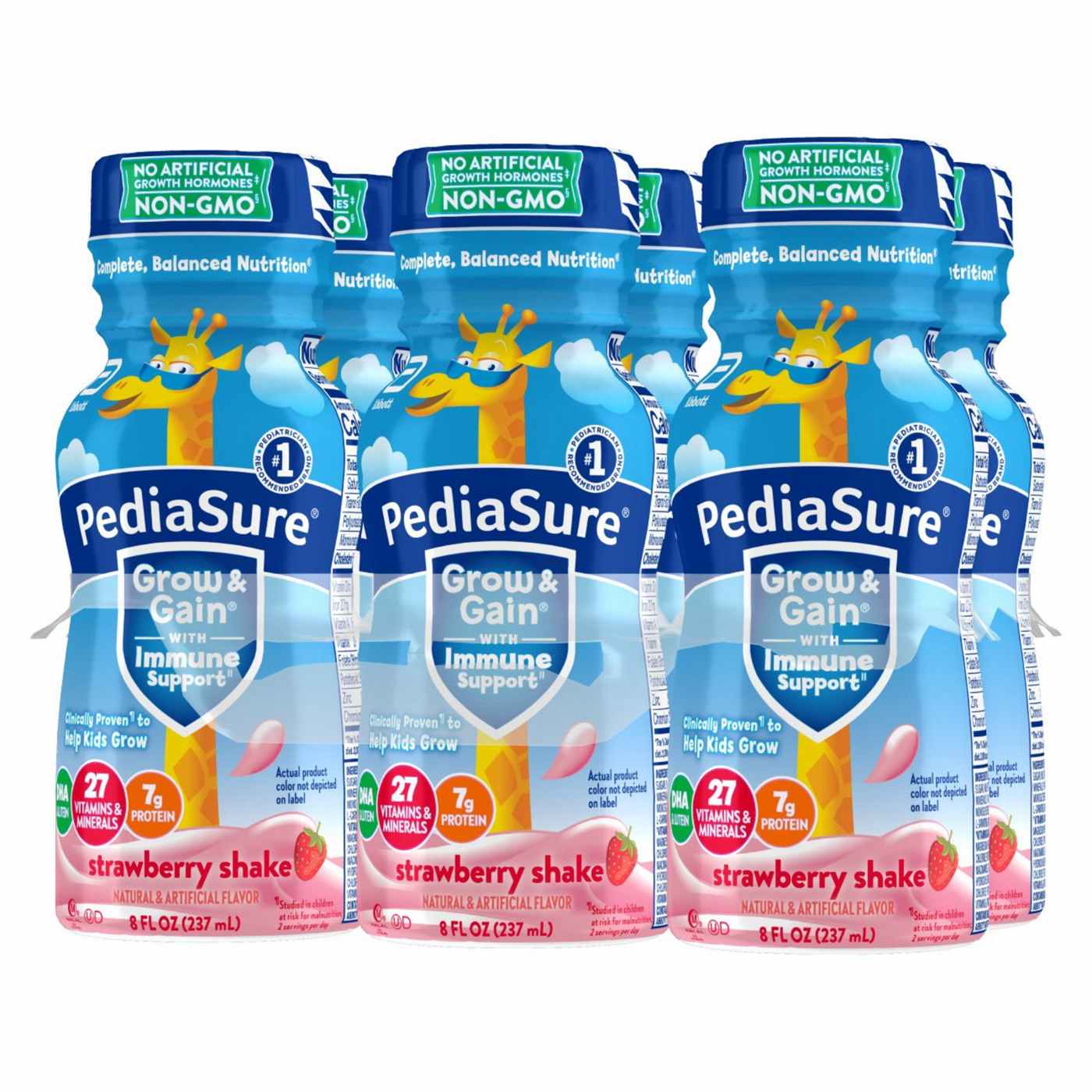 PediaSure Grow & Gain with Immune Support 7g Protein Shake for Kids - Strawberry, 8 oz Bottles; image 5 of 11