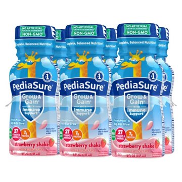 PediaSure Grow & Gain with Immune Support 7g Protein Shake for Kids - Strawberry, 8 oz Bottles, 6 pk