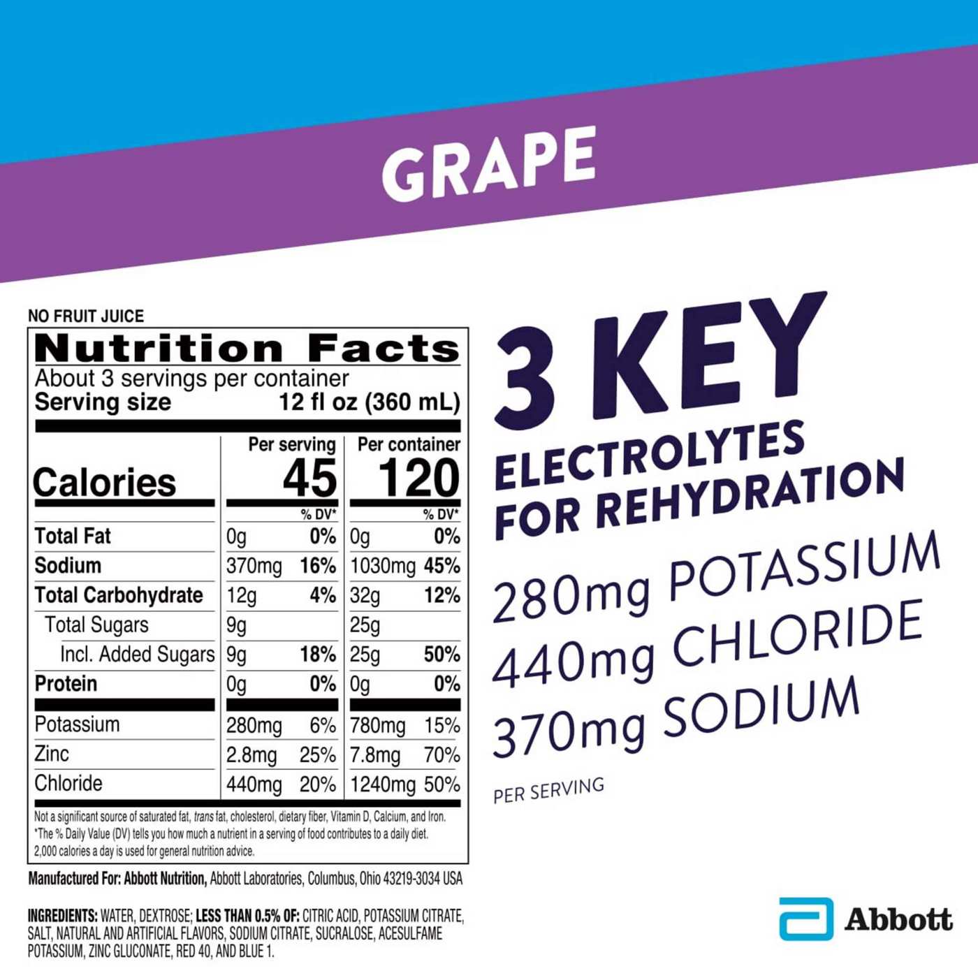 Pedialyte Electrolyte Solution - Grape; image 2 of 9