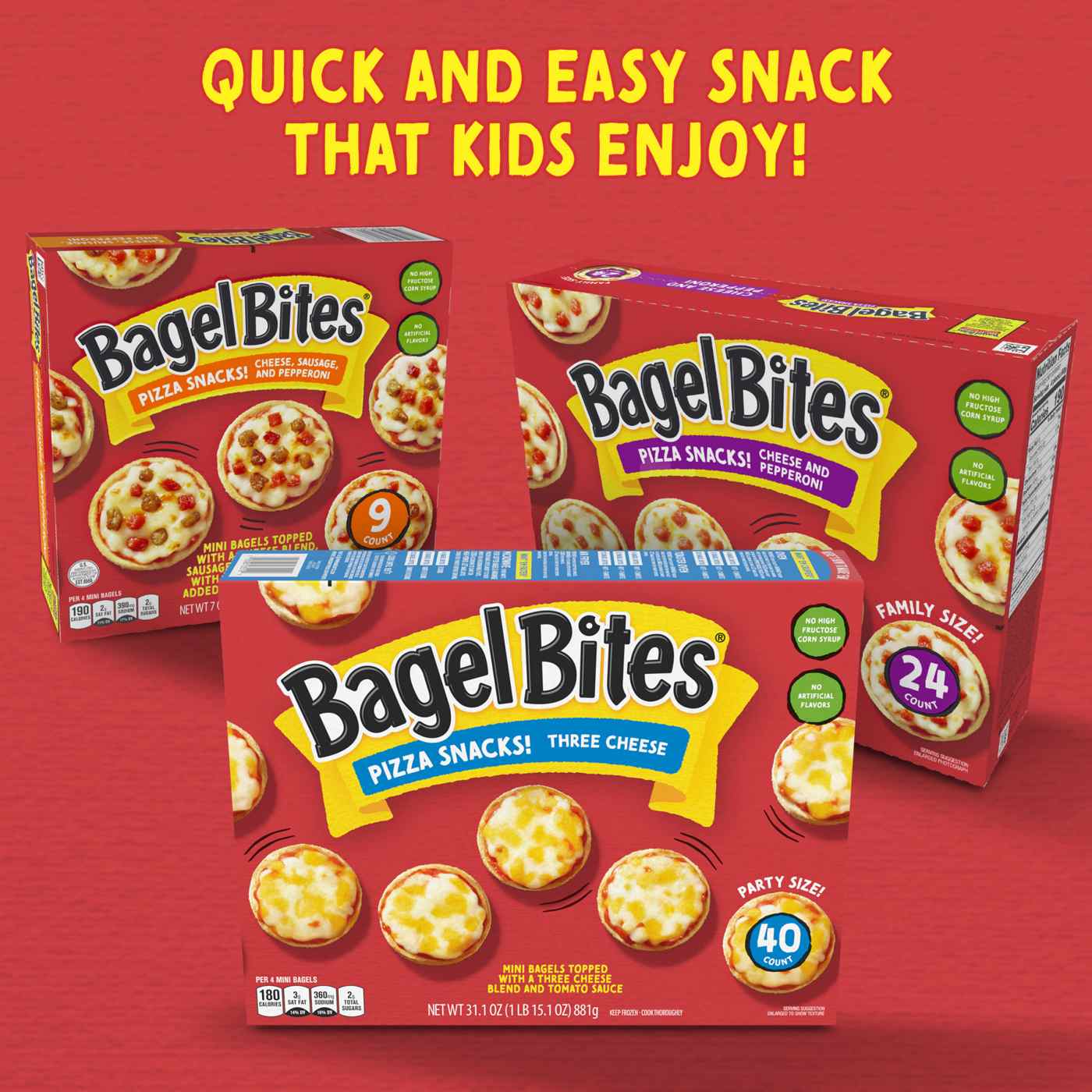 Bagel Bites Three Cheese Mini Bagels Party Size; image 4 of 9