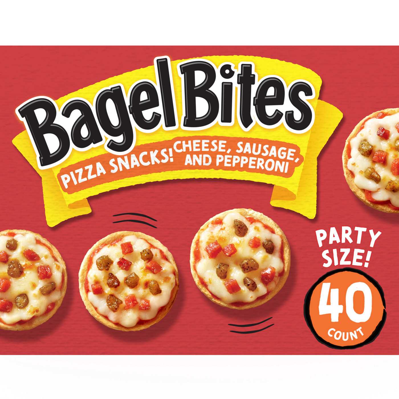 Bagel Bites Cheese Sausage & Pepperoni Mini Bagels Party Size Shop