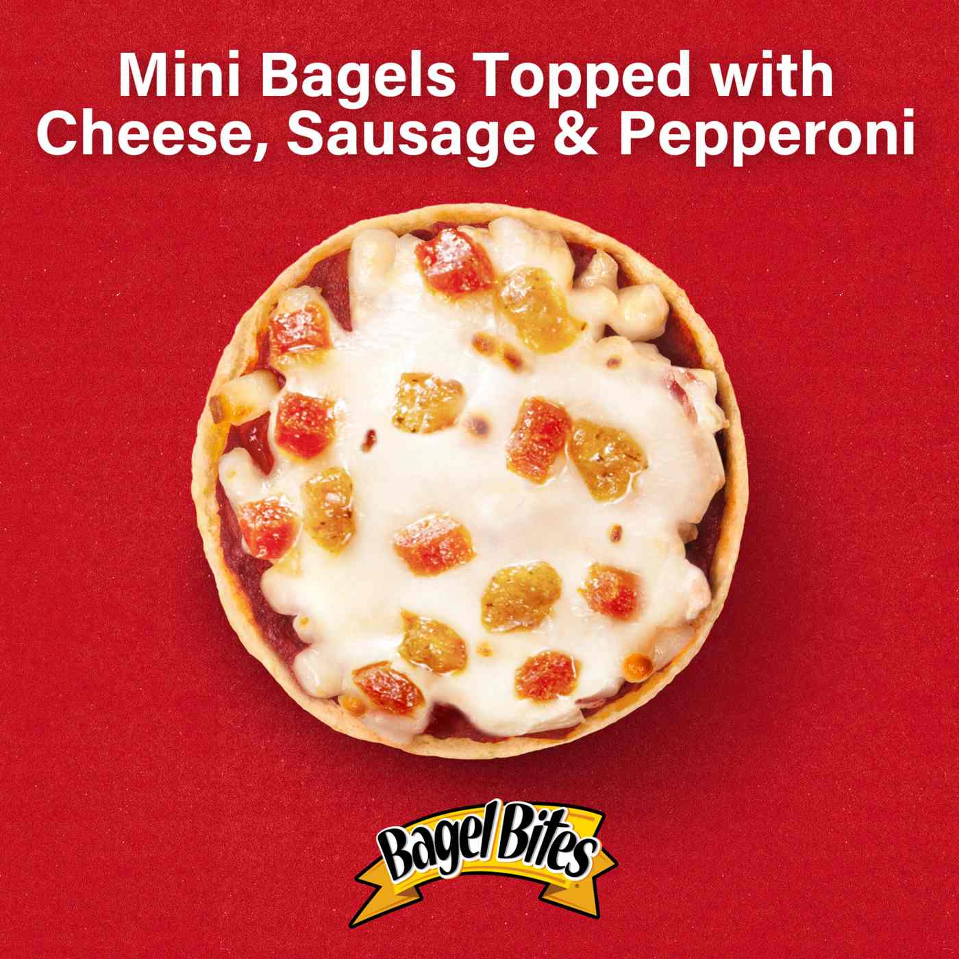 Bagel Bites Cheese Sausage & Pepperoni Mini Bagels Party Size; image 5 of 9