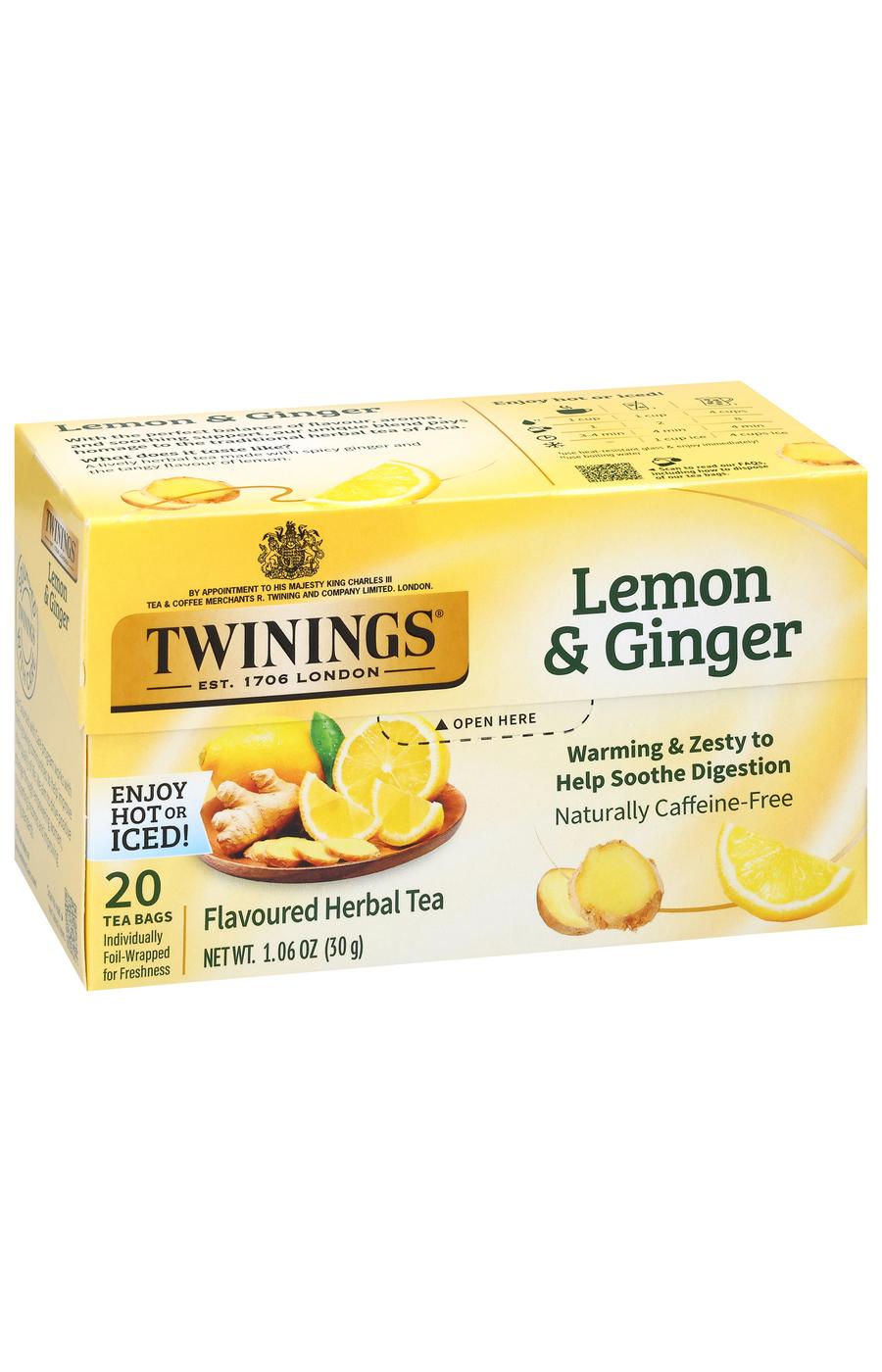 Twinings Lemon & Ginger Herbal Tea Bags; image 4 of 6